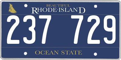 RI license plate 237729