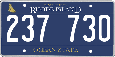 RI license plate 237730