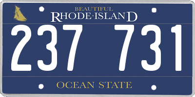 RI license plate 237731