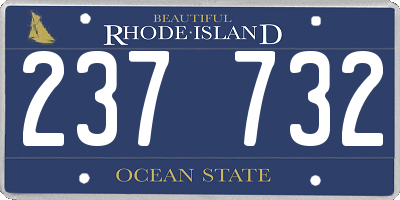 RI license plate 237732