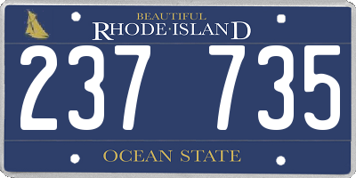 RI license plate 237735