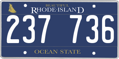 RI license plate 237736