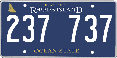 RI license plate 237737