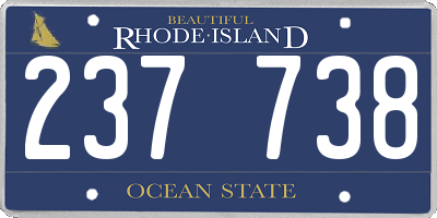 RI license plate 237738