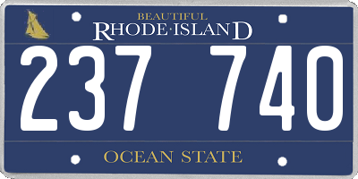 RI license plate 237740
