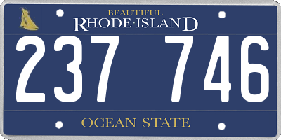 RI license plate 237746