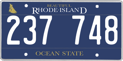 RI license plate 237748