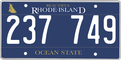 RI license plate 237749