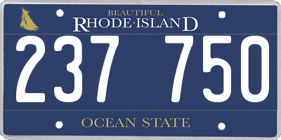 RI license plate 237750