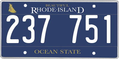 RI license plate 237751