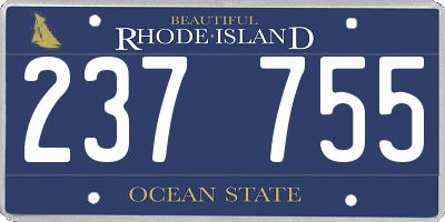 RI license plate 237755