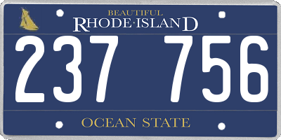 RI license plate 237756
