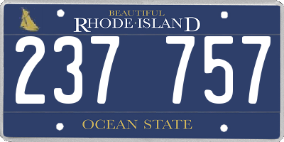 RI license plate 237757
