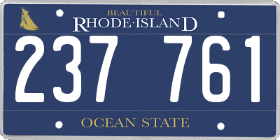 RI license plate 237761