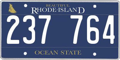 RI license plate 237764