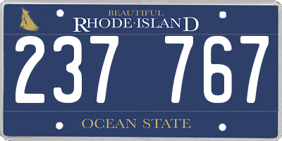RI license plate 237767