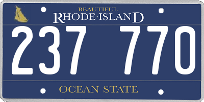 RI license plate 237770