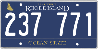RI license plate 237771