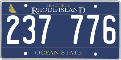 RI license plate 237776