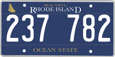RI license plate 237782