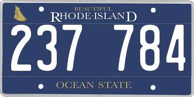 RI license plate 237784