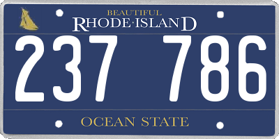 RI license plate 237786