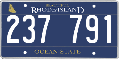 RI license plate 237791