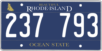 RI license plate 237793