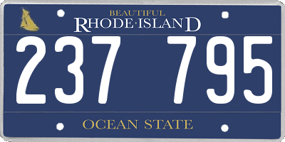RI license plate 237795