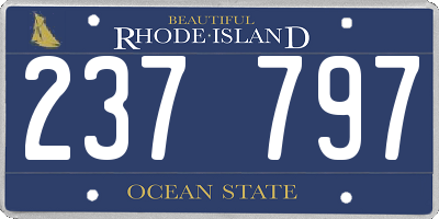 RI license plate 237797
