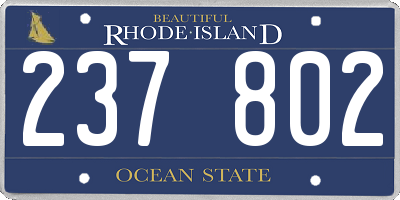 RI license plate 237802