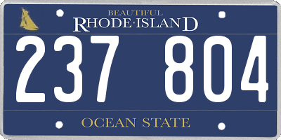 RI license plate 237804