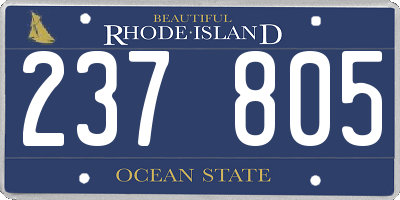 RI license plate 237805