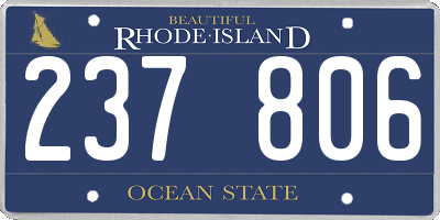 RI license plate 237806
