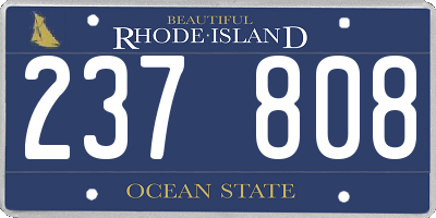 RI license plate 237808