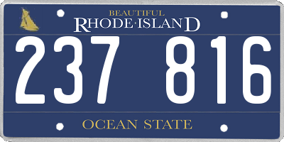 RI license plate 237816