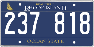 RI license plate 237818