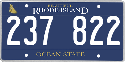 RI license plate 237822