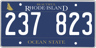 RI license plate 237823