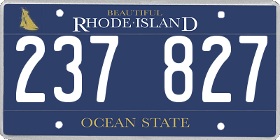 RI license plate 237827