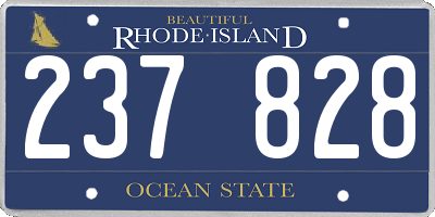 RI license plate 237828
