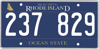 RI license plate 237829