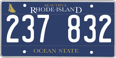 RI license plate 237832