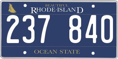 RI license plate 237840