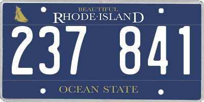 RI license plate 237841
