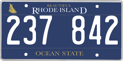 RI license plate 237842
