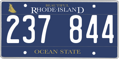 RI license plate 237844
