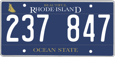 RI license plate 237847