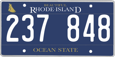 RI license plate 237848