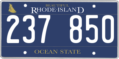 RI license plate 237850